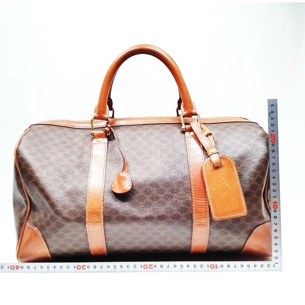 AUTHENTIC CELINE Boston bag Brown Leather Duffel Bag - Picture 3 of 7